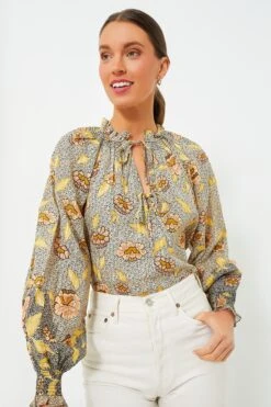 ULLA JOHNSON Chrysanthemum Kaitlyn Blouse