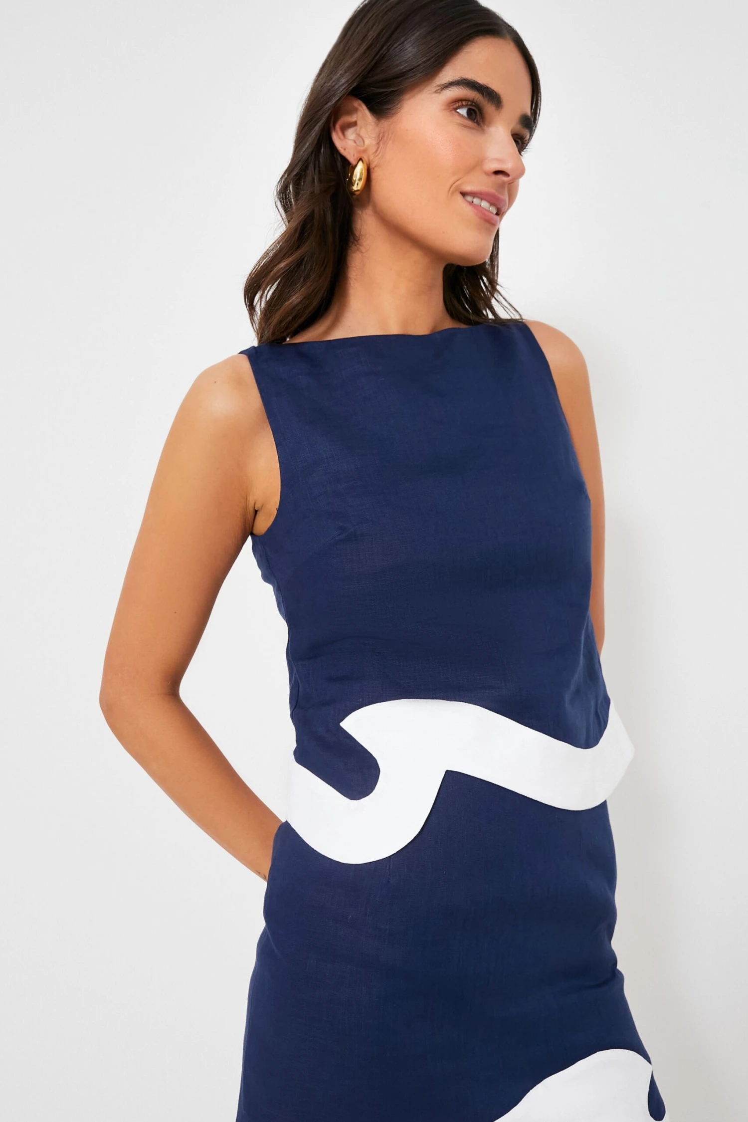 Staud Navy And White Raphael Top 3 Staud Navy And White Raphael Top - Image 3