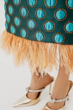 Jacquard Winter Sun Column Dress With Feathers -Staudes Store wzo36nVFyXtvr7fmASk43FttgSRGRh6Y 1