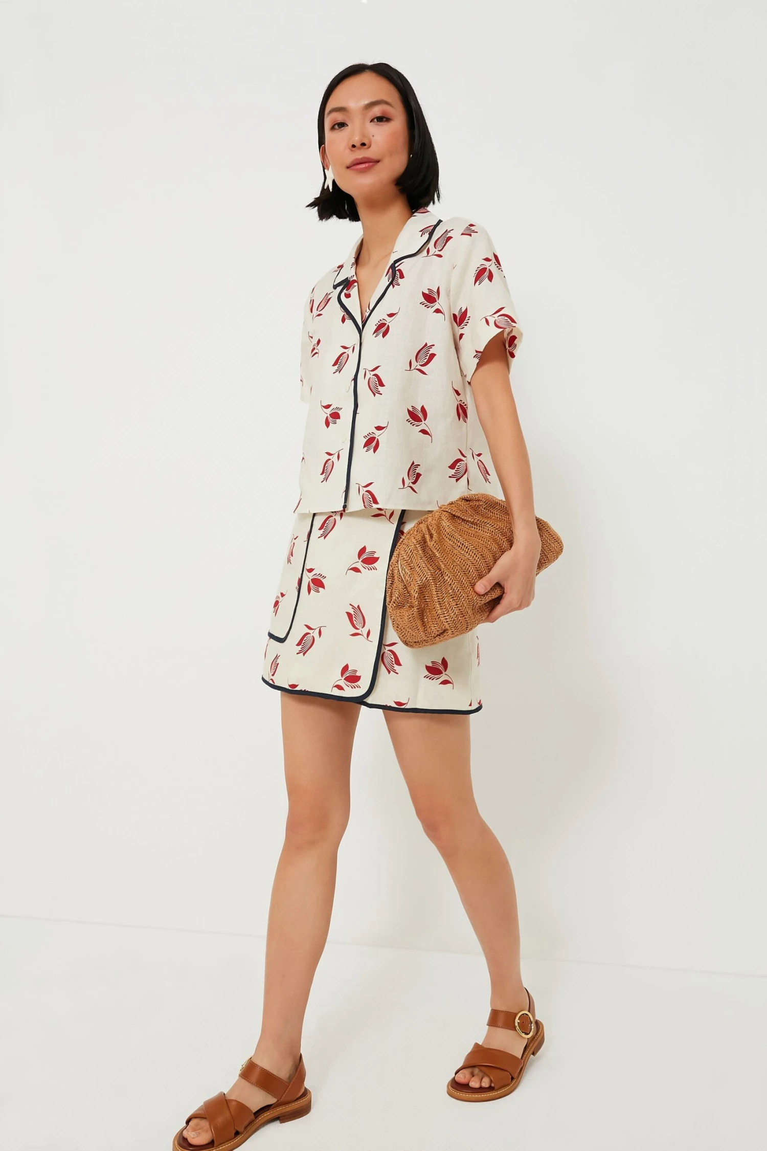 Ecru Dutch Tulip Wrap Skirt 2 Ecru Dutch Tulip Wrap Skirt - Image 2