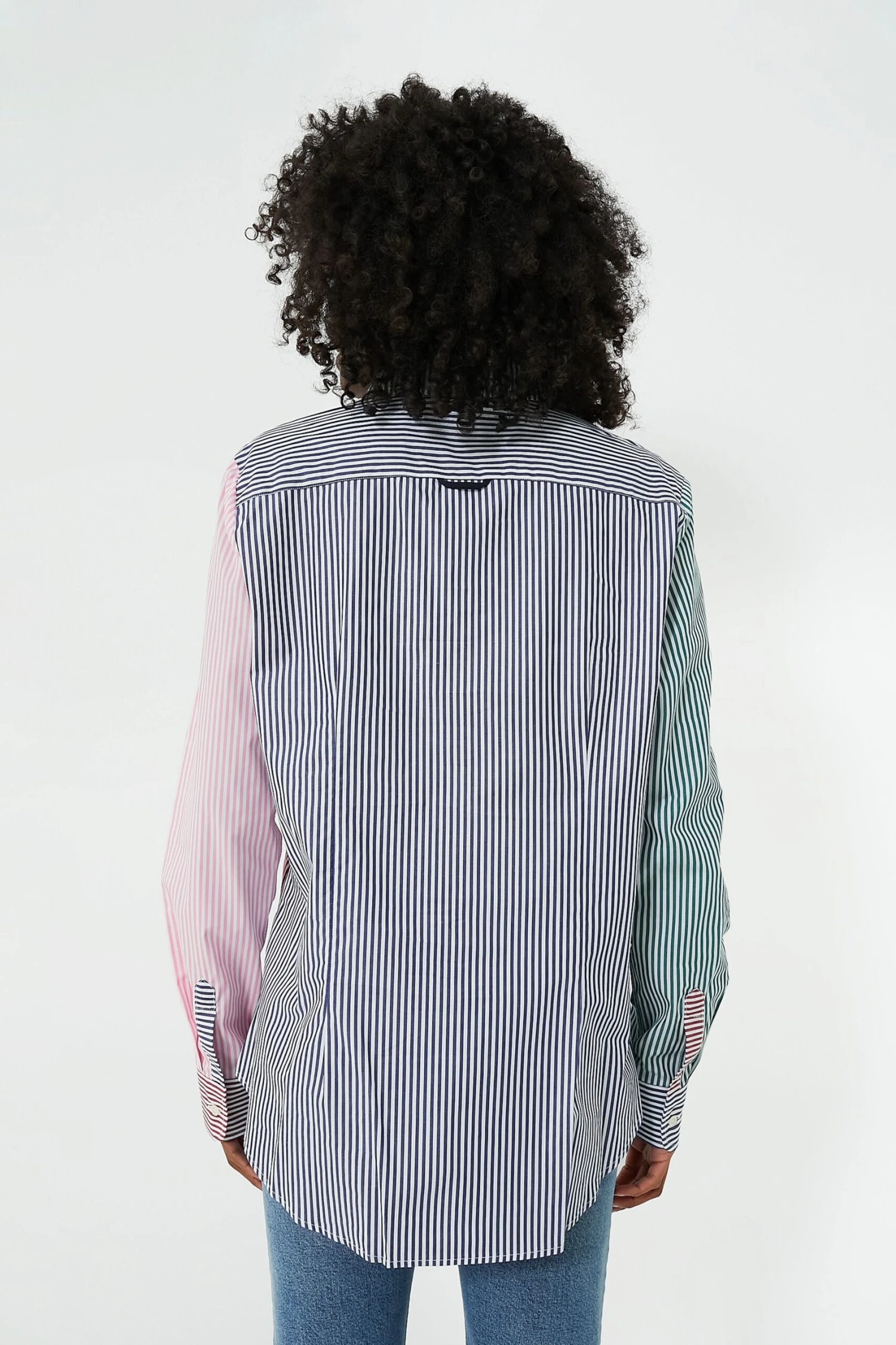 Fall Multi Stripe Boyfriend Shirt 4 Fall Multi Stripe Boyfriend Shirt - Image 4