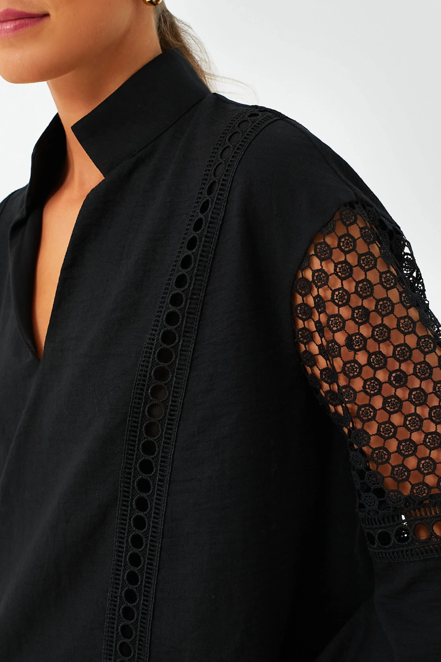 Black Eyelet Jane Blouse 5 Black Eyelet Jane Blouse - Image 5