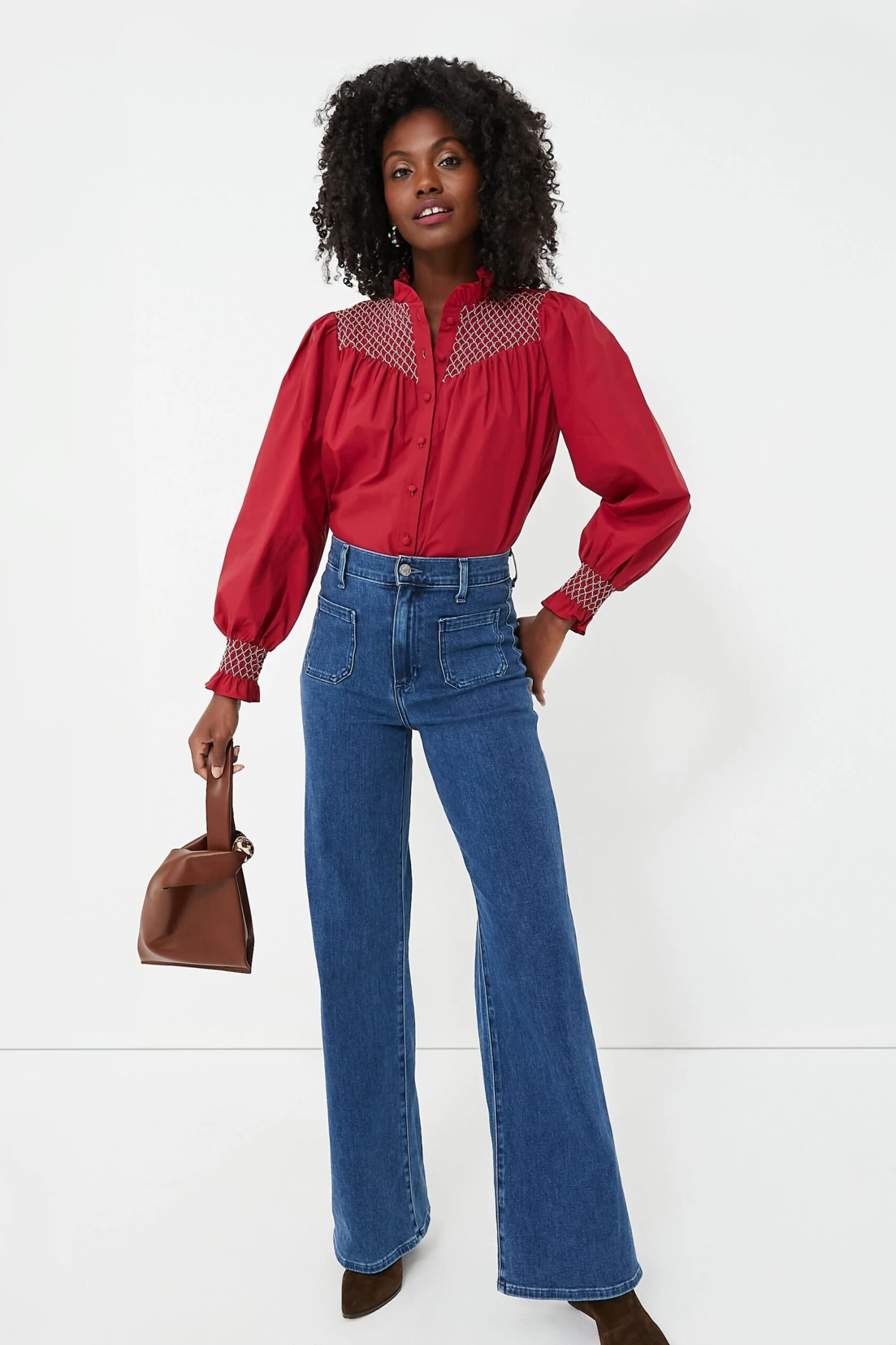 Wine Nicole Shirt Long Sleeve 2 Wine Nicole Shirt Long Sleeve - Image 2