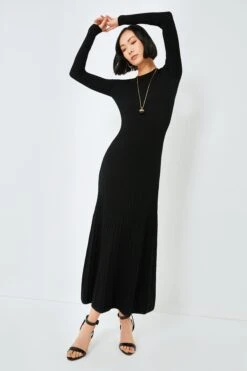Veronica Beard Black Nami Knit Dress